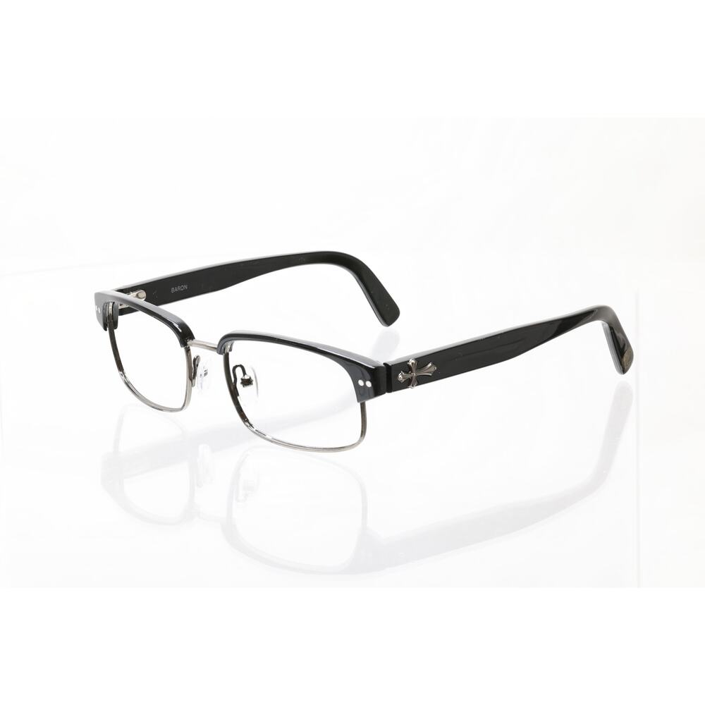 Baron Black Eye 52-18mm Eyeglasses FRAMES ONLY - GOOD CONDITION